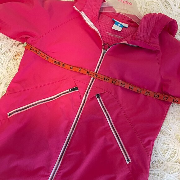 Columbia Omni Tech Pink Zip Rain Jacket Youth Girls - (14/16) Large - Picture 11 of 11